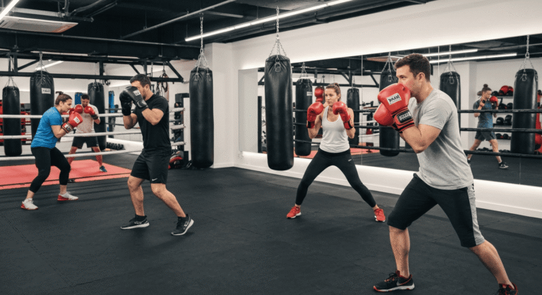 grupa zaczyna przygodę z treningiem boksu