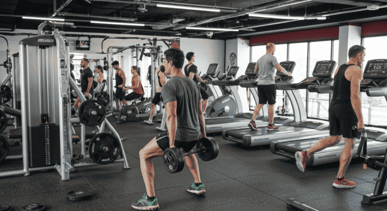 ludzie trenują czekając na efekty treningów