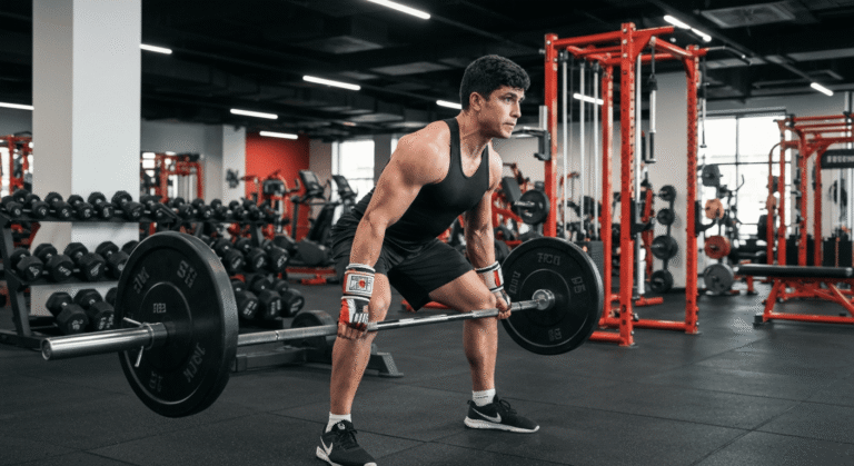 mężczyzna łączy trening boksu z treningiem siłowym